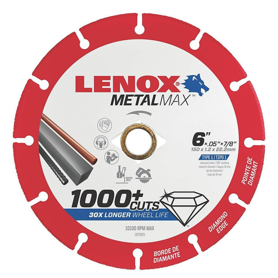 Lenox Metalmax Diamond Edge Cutoff Wheel, 6 X 7/8 , Angle Grinder | * Clearance