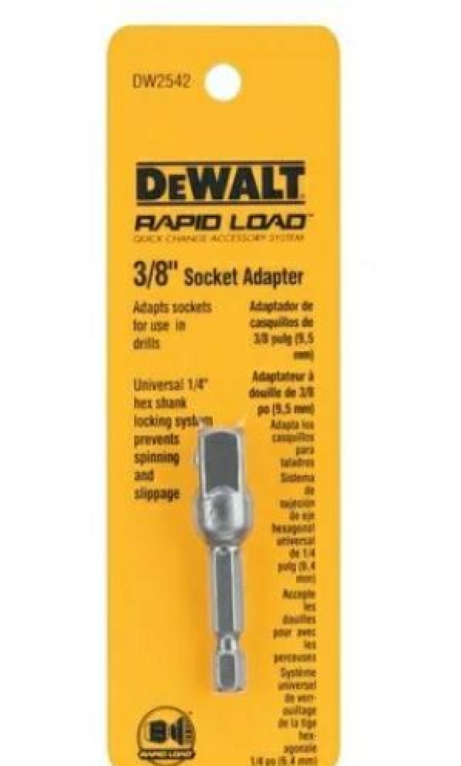 Dewalt Hardened Steel 3/8 In. Socket Adapter | * New