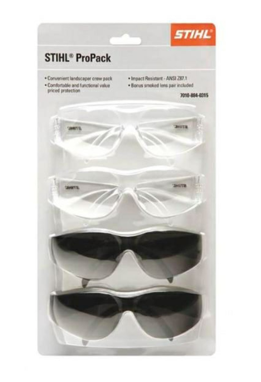 Stihl Propack Clear & Smoke Safety Glasses 4 Pack | * New