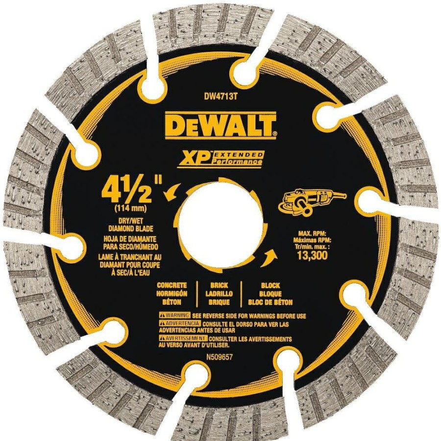 Dewalt 4-1/2-Inch Xp Turbo Segmented Diamond Blade | * Hot