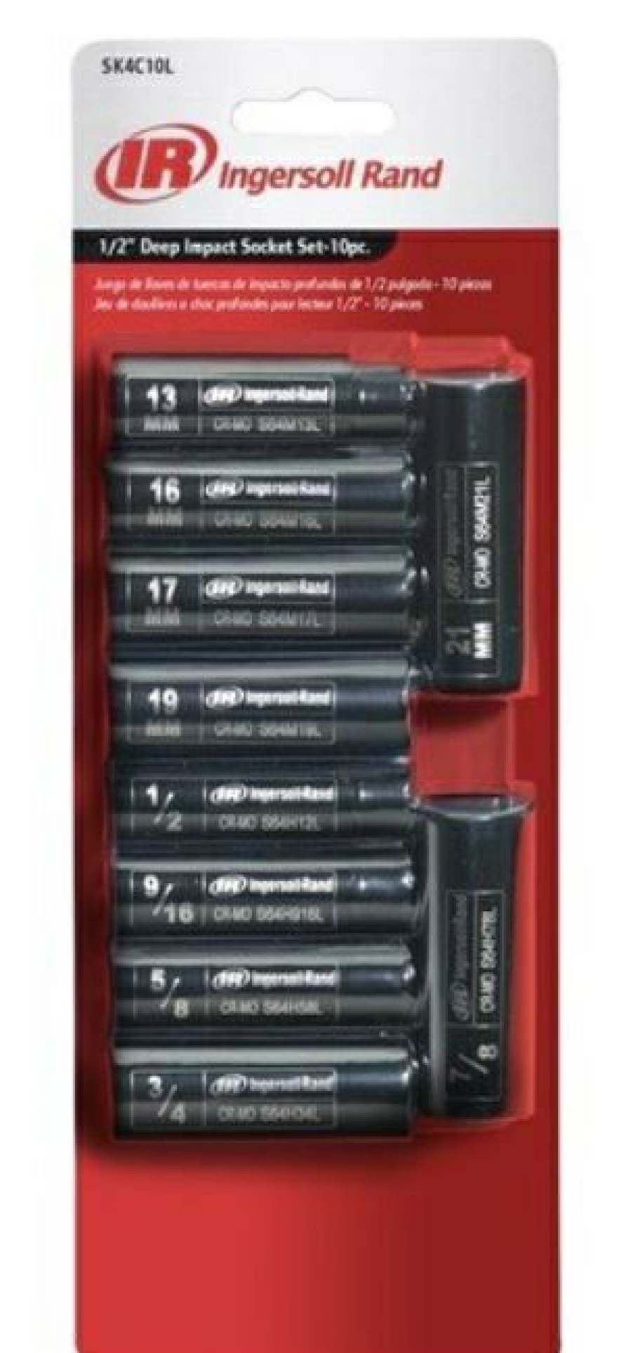 Ingersoll Rand Edge Series 1/2 Drive 10 Piece Socket Set | * Wholesale