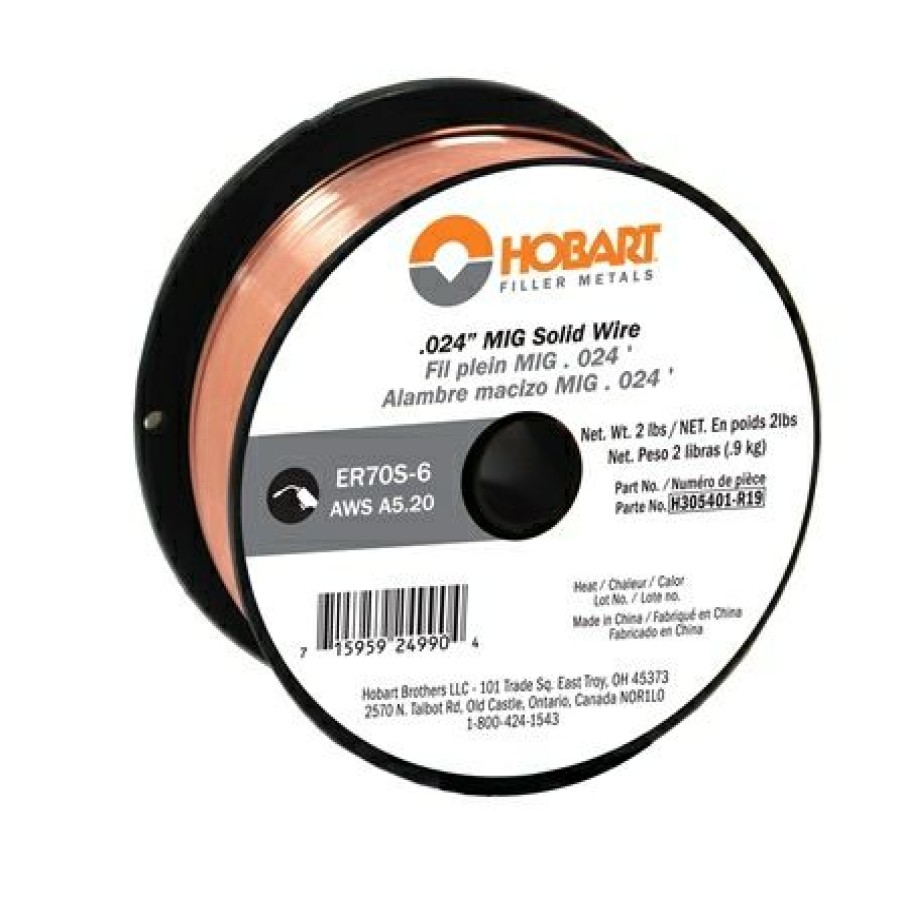 Hobart Er 70S-6 Carbon Steel Solid Wire .024 2 Lb. Spool, H305401-R19 | * Best