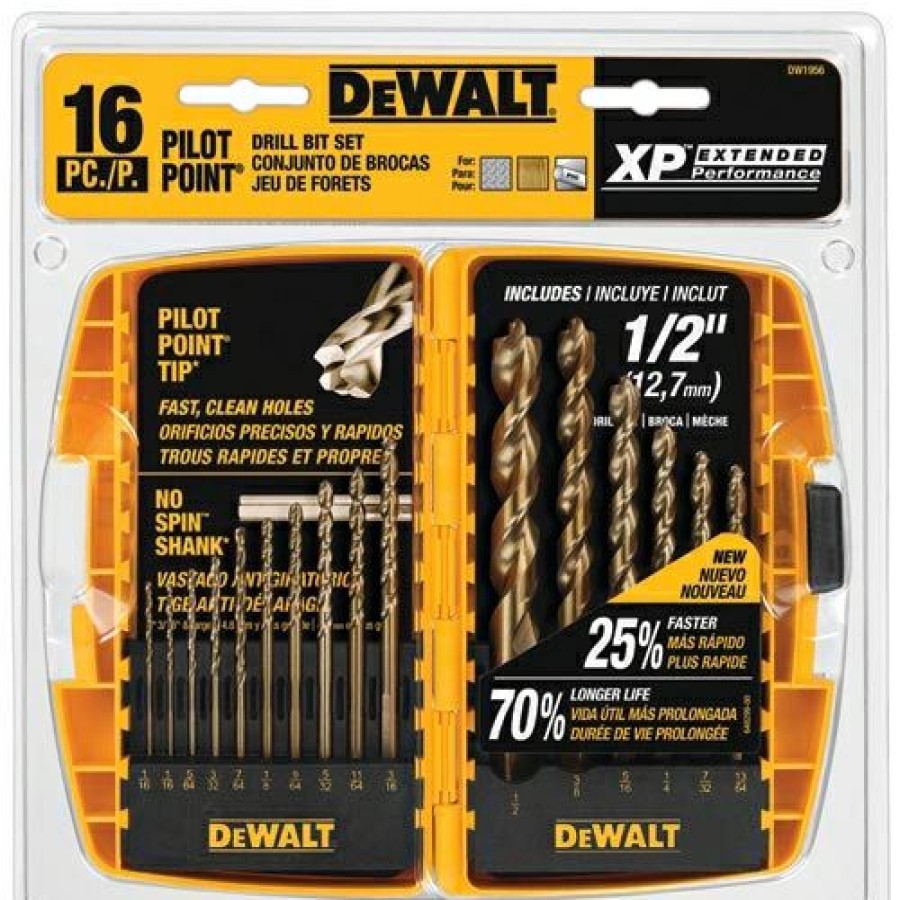 Dewalt 16 Piece Pilot Point Drill Bit Set | * Hot