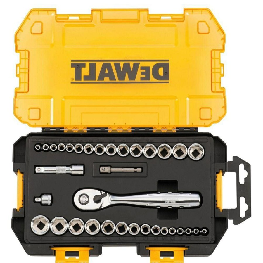 Dewalt 34 Pc. 1/4 In. & 3/8 In. Drive Socket Set | * Wholesale