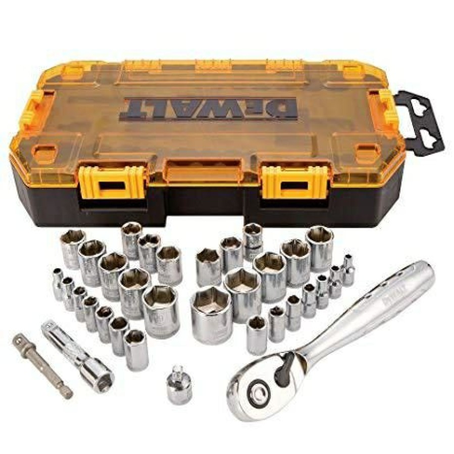 Dewalt 34 Pc. 1/4 In. & 3/8 In. Drive Socket Set | * Wholesale