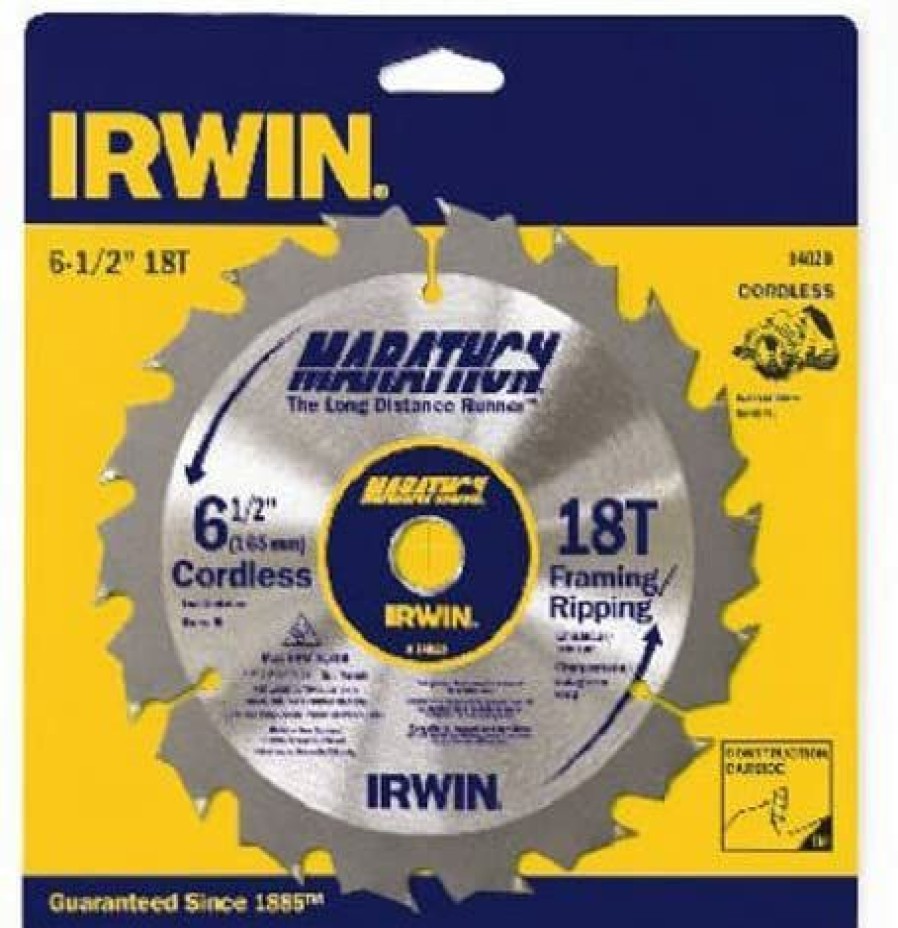 Irwin Tools Marathon 14020 6-1/2 Cordless Circular Saw Blade | * Online