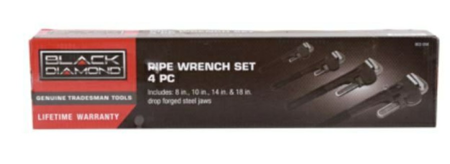 Black Diamond Pipe Wrench 4 Pc. Set | * New