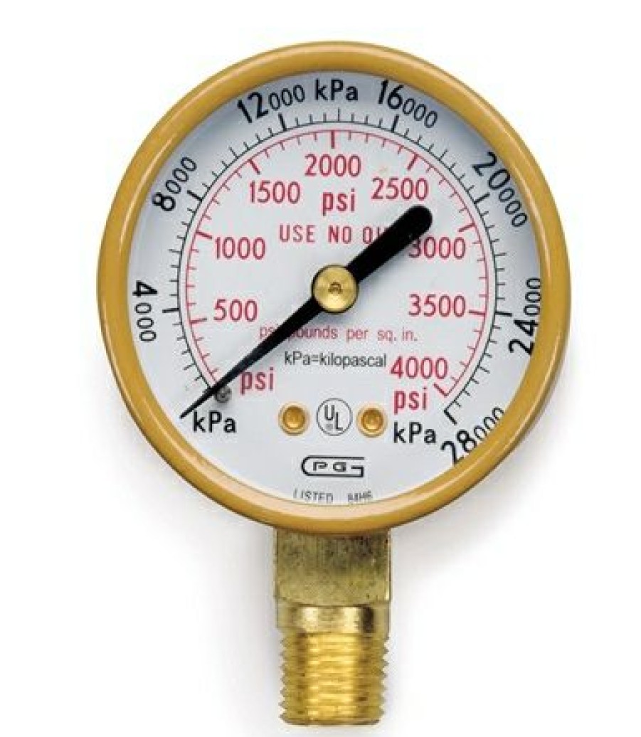 Hobart 770126 Air/Oxygen High/Tank Pressure Gauge (0 To 4,000 Psi) | * New