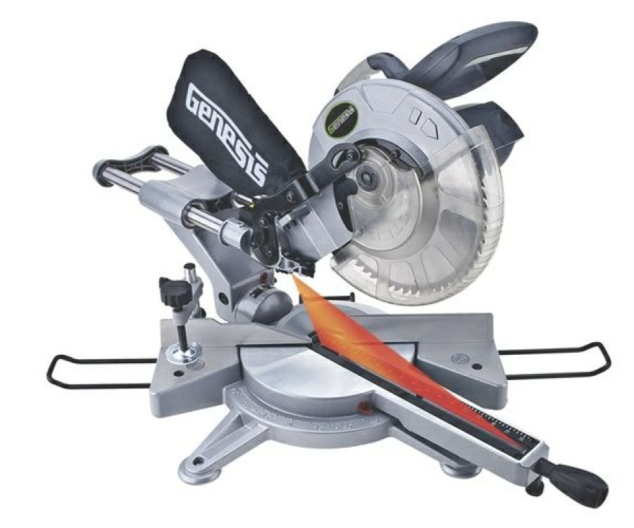 Genesis 10 Inch Slide Compound Laser Miter Saw | * Best