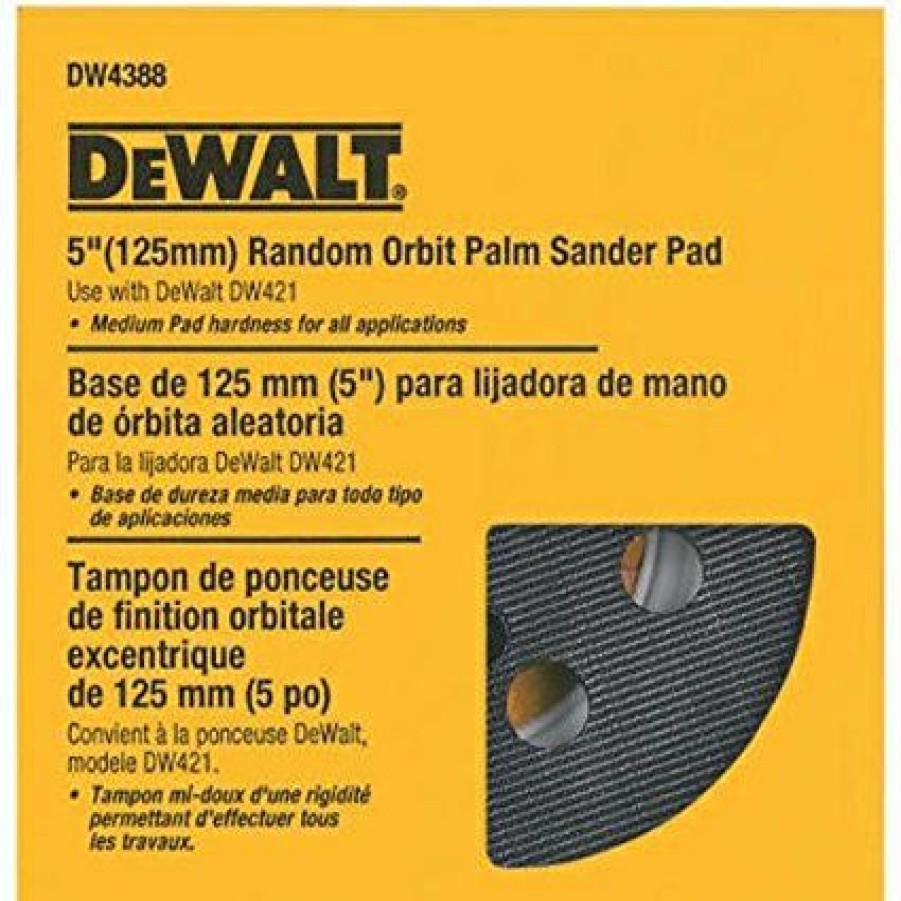 Dewalt 5 Eight Hole Hook And Loop Replacement Pad-Medium | * Wholesale