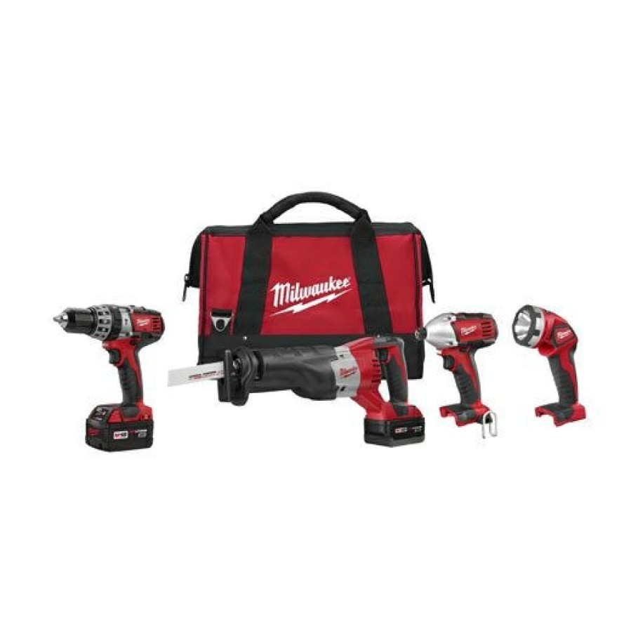 Milwaukee M18 Cordless Lithium-Ion 4 Tool Combo Kit | * Wholesale