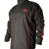 Black Stallion Bsx Contoured Fr Cotton Welding Jacket, Black With Red Flames | * Hot