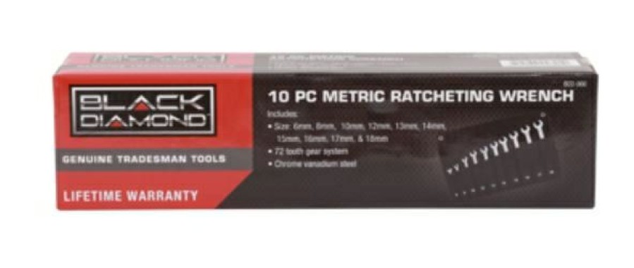 Black Diamond 10 Pc. Metric Ratcheting Wrench | * Clearance