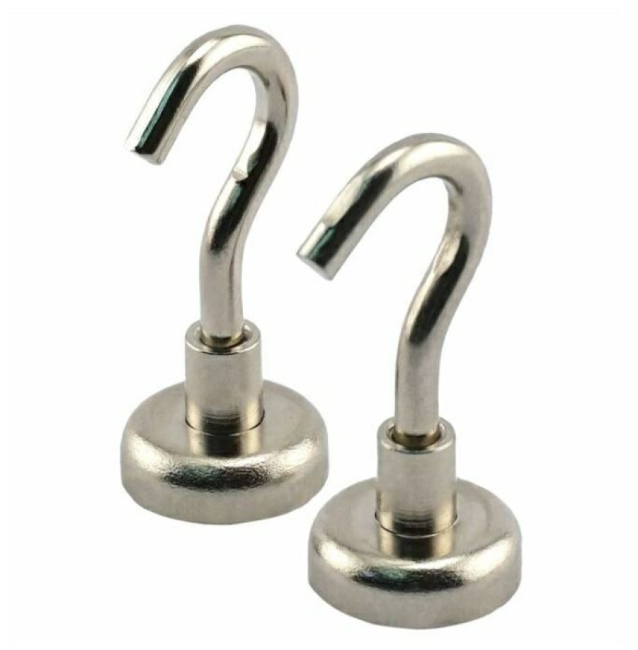 Master Magnetics Grade 42 Neo Magnet Hook, 18 Lb. (2-Pack) | * Best