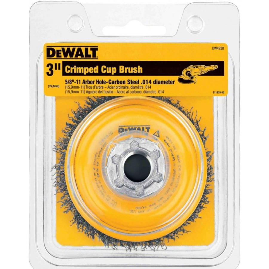 Dewalt 3 X 5/8 -11 Hp .014 Carbon Crimp Wire Cup Brush | * Hot