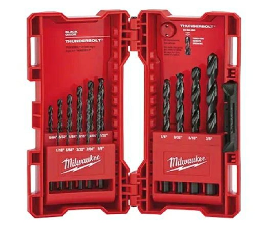 Milwaukee Thunderbolt Black Oxide Drill Bit Set, 15-Piece | * Hot