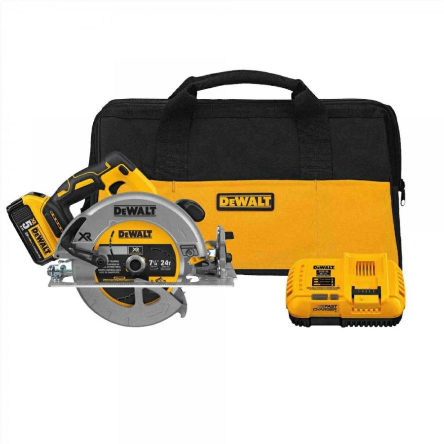 Dewalt 20V Max 7 1/4 Cordless Circular Saw Kit With 5.0 Ah Battery | * Clearance