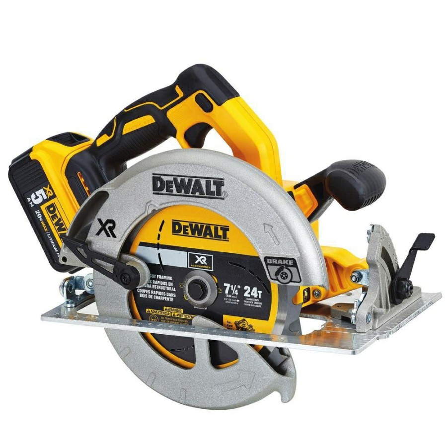 Dewalt 20V Max 7 1/4 Cordless Circular Saw Kit With 5.0 Ah Battery | * Clearance