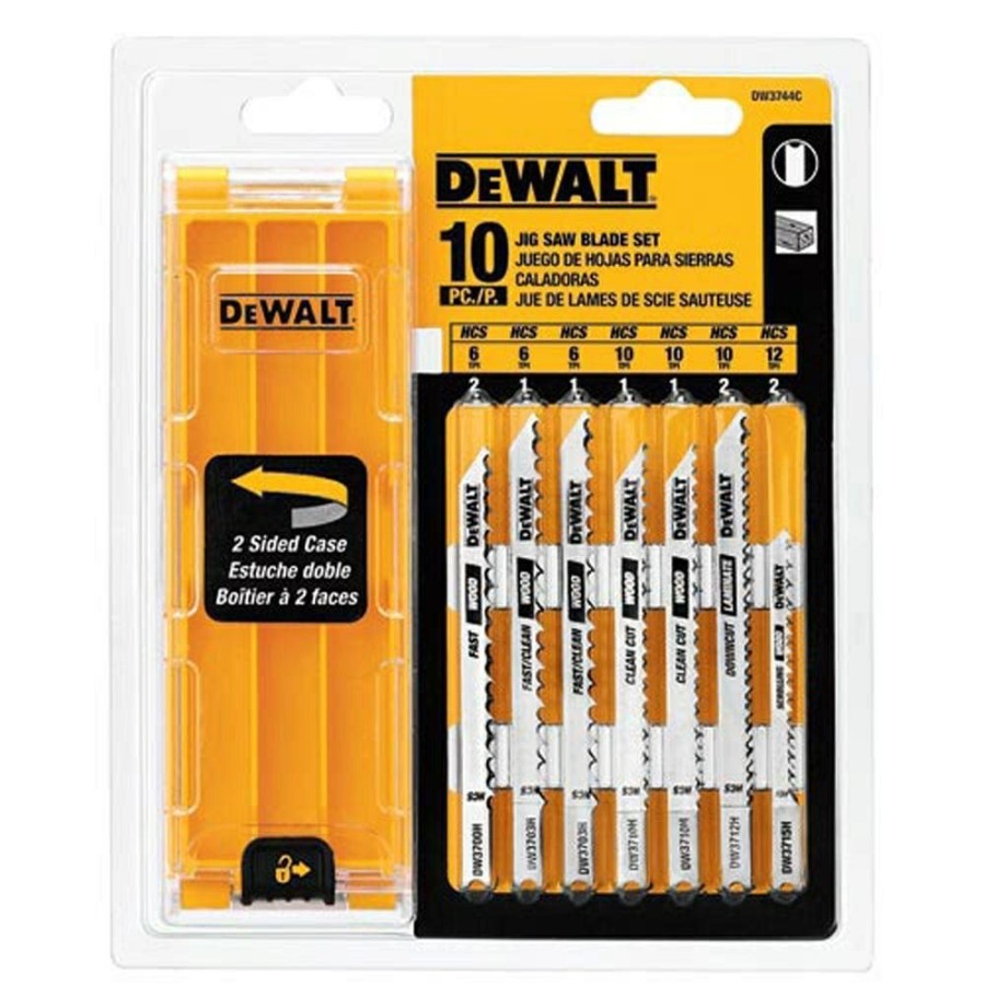 Dewalt 10 Piece U-Shank Jig Saw Blade Set W/ Case | * Clearance