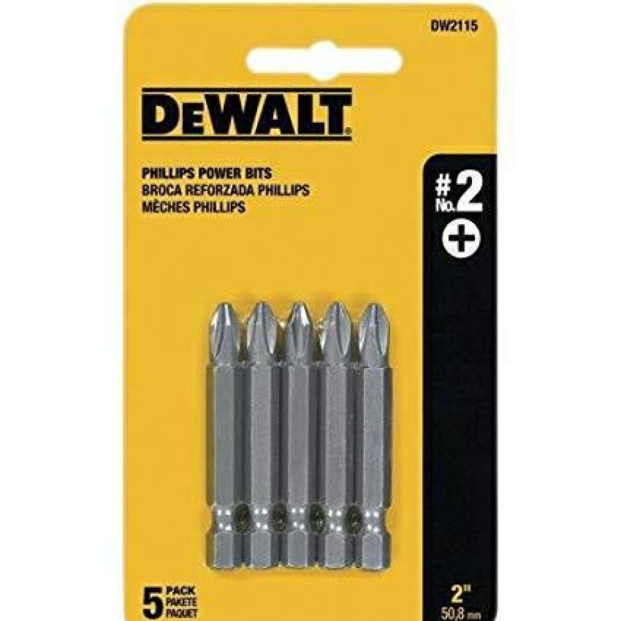 Dewalt #2 Phillips 2 Insert Bit Tips, 5 Pack | * Online