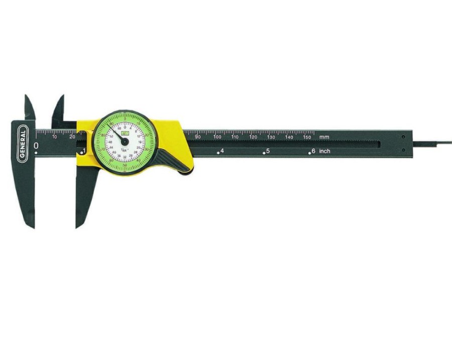 General Tools 142 6 In. Plastic Dial Caliper W/ Inches Readout | * New