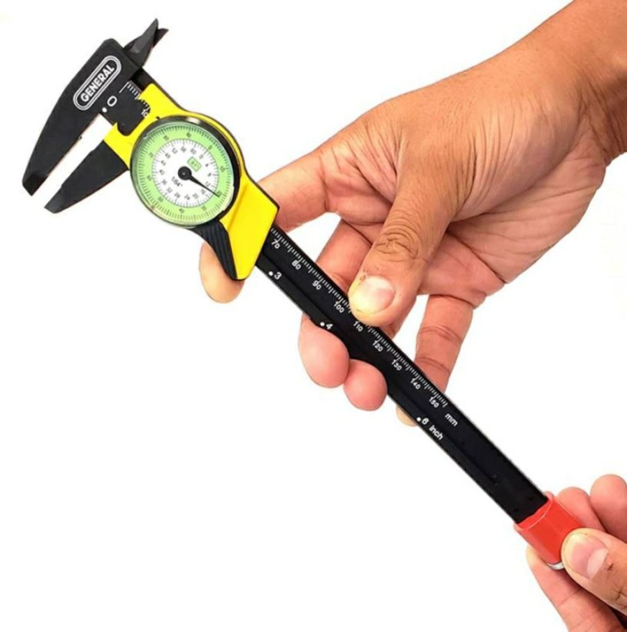 General Tools 142 6 In. Plastic Dial Caliper W/ Inches Readout | * New