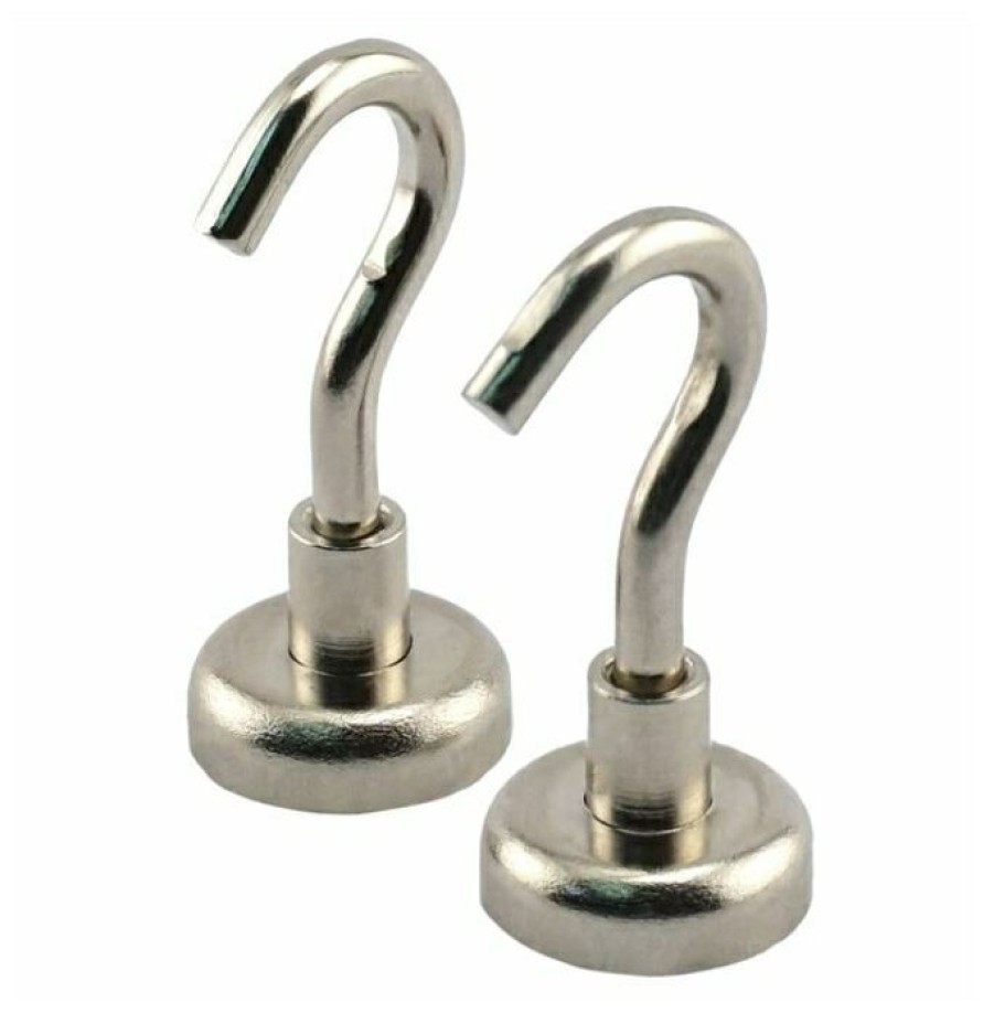 Master Magnetics Grade 42 Neo Magnet Hook, 28 Lb. (2-Pack) | * Best