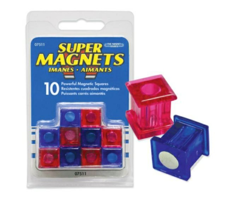 Master Magnetics Blue/Pink Magnetic Squares (10-Pack) | * Clearance