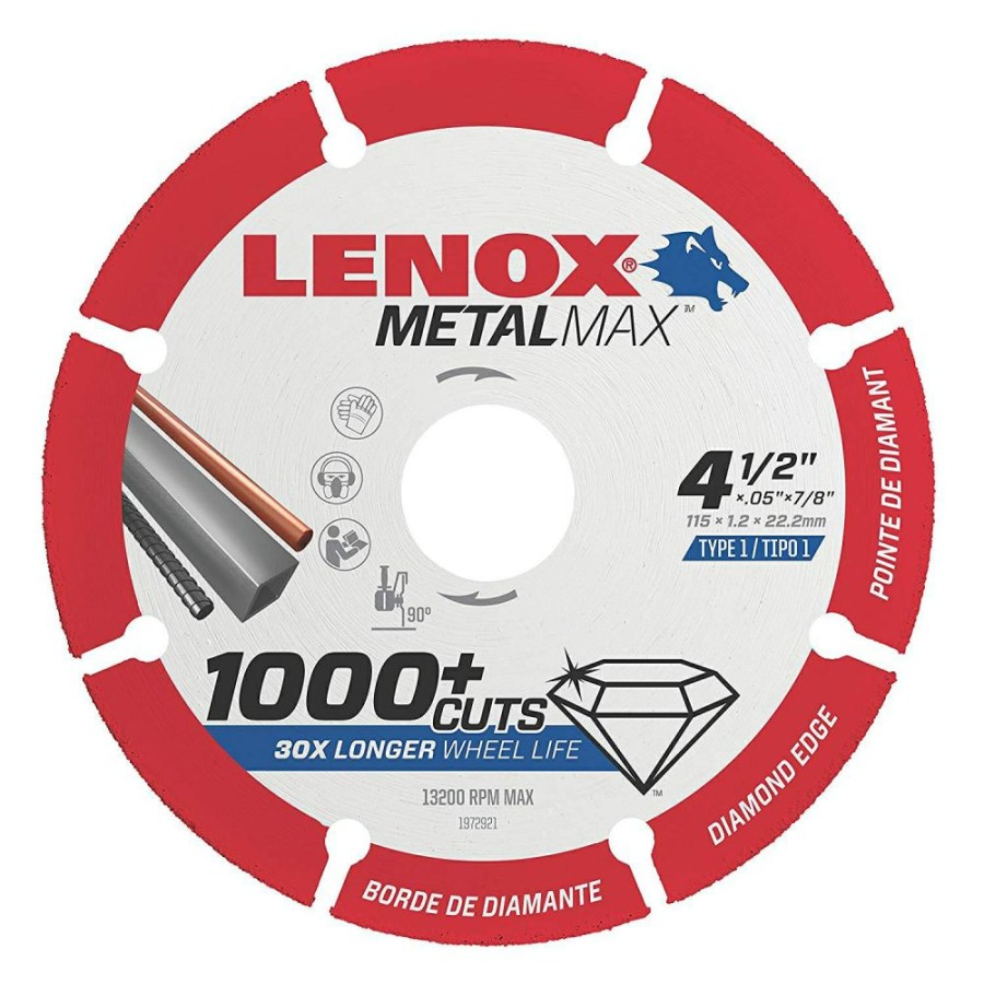 Lenox Metalmax Diamond Edge Cutoff Wheel, 4.5 X 7/8 , Angle Grinder | * Best