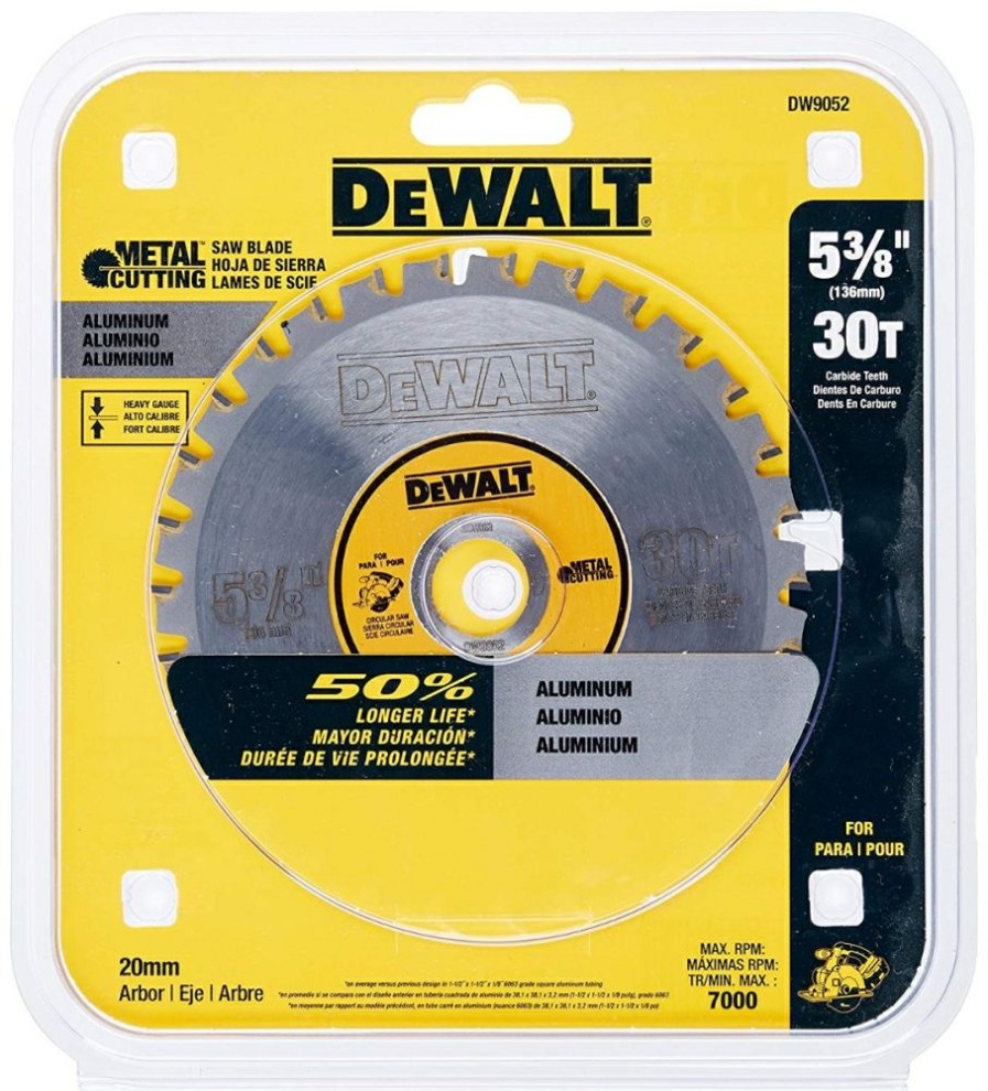 Dewalt 5-3/8-Inch 30 Tooth Aluminum And Non-Ferrous Metal Cutting Saw Blade | * Best