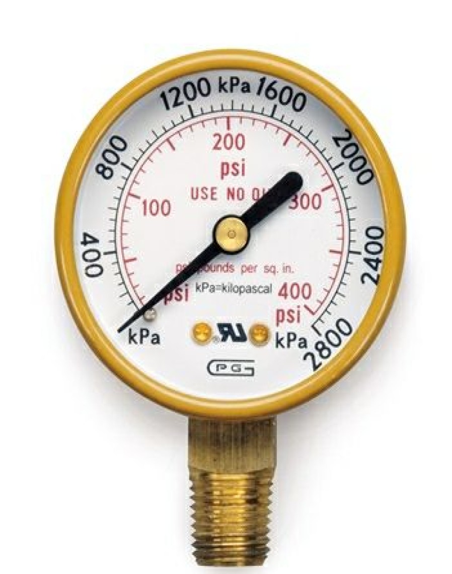 Hobart 770125 Lp/Acetylene High/Tank Pressure Gauge (0 To 400 Psi) | * Wholesale