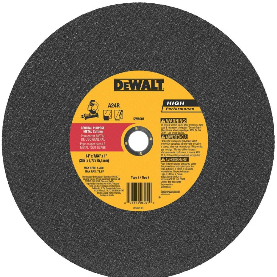 Dewalt Metal Cutting Chop Saw Wheels Type 1 | * Best