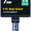 Pro Grade Metric 1/4 Drive 6 Point Deep Well Socket | * Wholesale