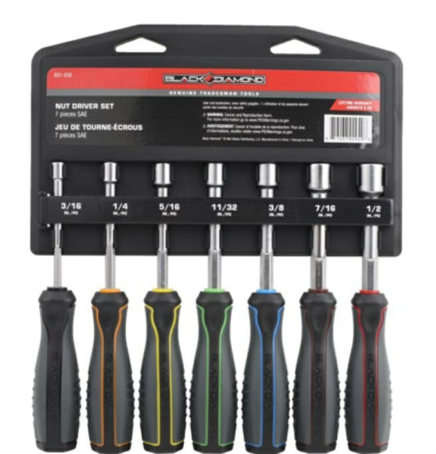 Black Diamond 7 Pc. Sae Nut Driver Set | * Wholesale