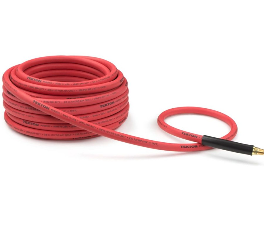 Tekton 3/8 Inch I.D. X 50 Foot Rubber Air Hose (250 Psi) | * Best