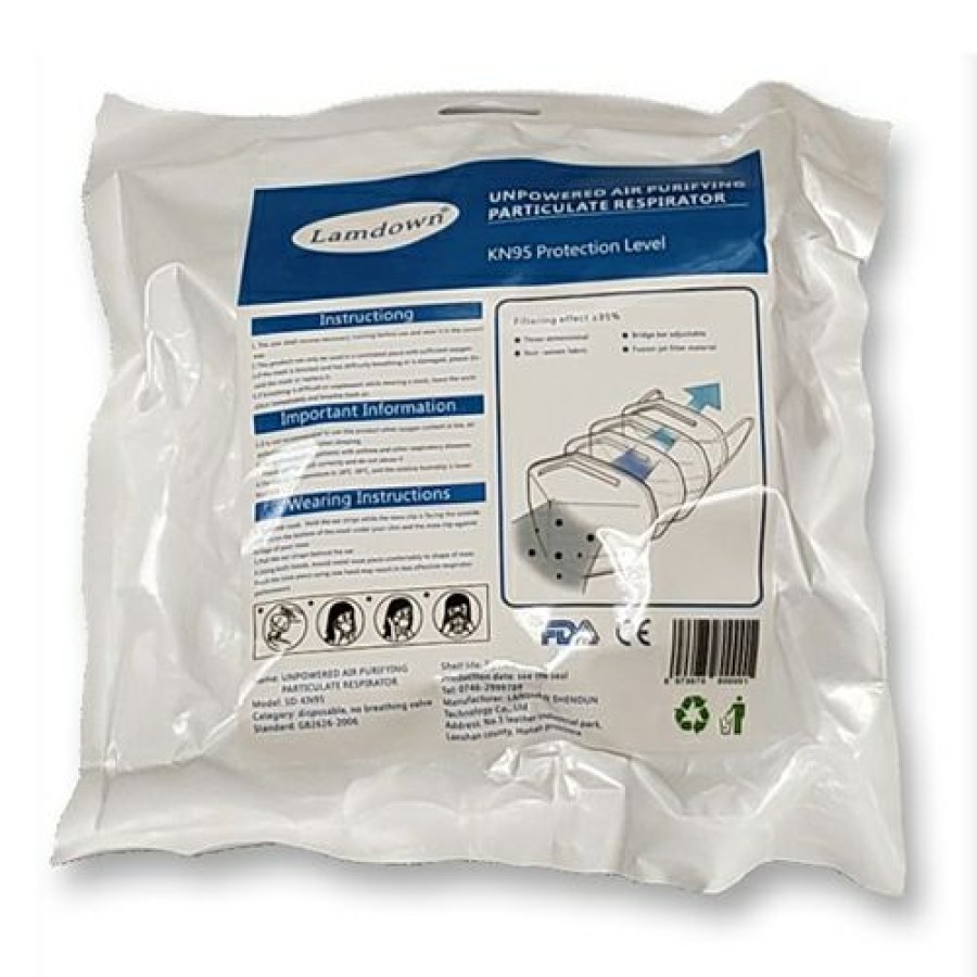 Lamdown Kn95 Air Purifying Disposable Respirator Mask 10 Pack | * New