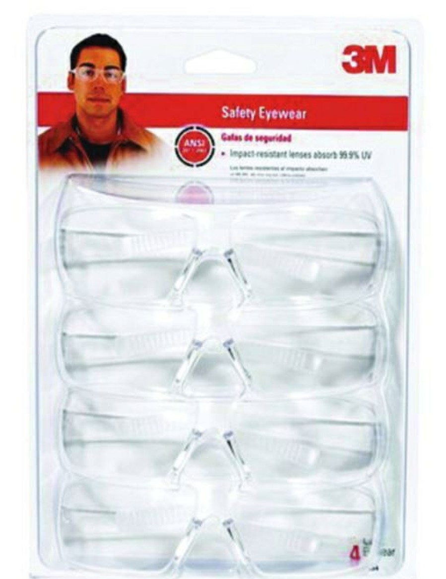 Anti-Scratch Clear Safety Eyeware, 4-Pack | * Hot