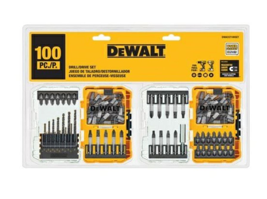 Dewalt 100 Piece Standard Drill & Driver Bit Set | * Hot