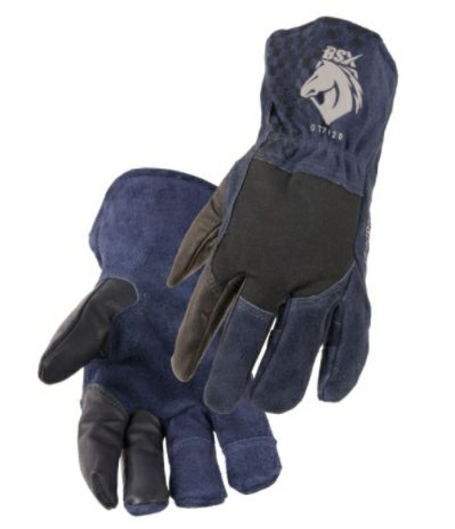 Black Stallion Bsx Grain Goatskin & Flame-Resistant Stretch Knit Cotton Tig Glove | * Best