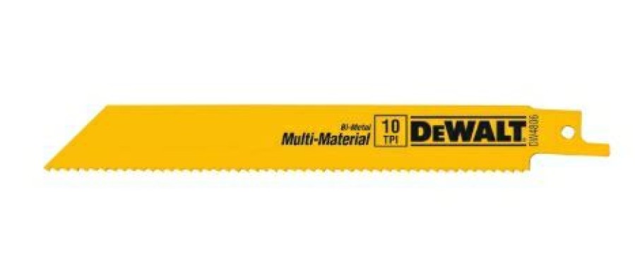 Dewalt 6 In, 10 Tpi Wood And Metal Cutting Reciprocating Saw Blade | * Online