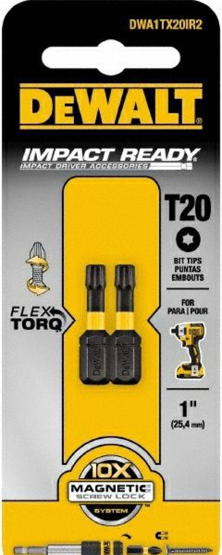 Dewalt Flextorq Screwdriving Bit Torx Tip 2 Pack | * New