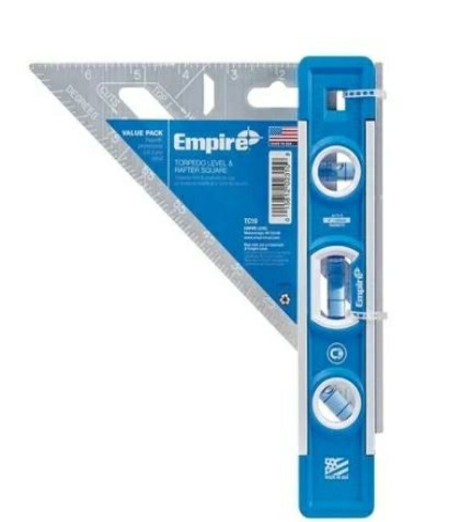 Empire 9 In. Torpedo Level/7 In. Rafter Square Combo | * New