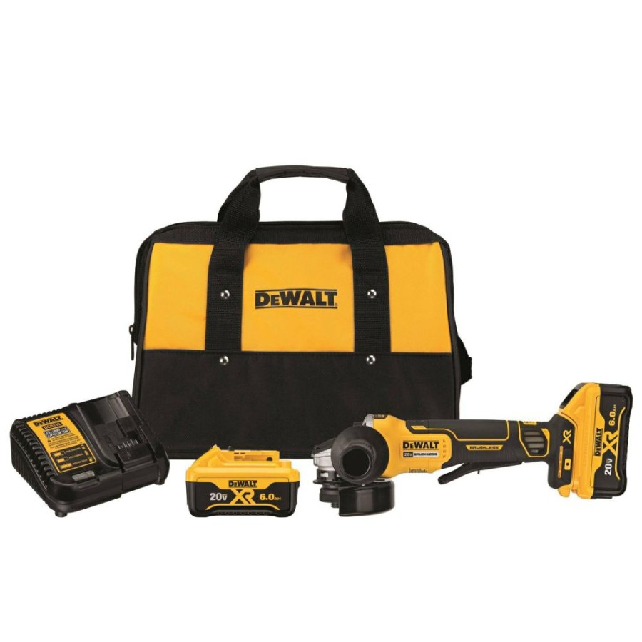 Dewalt 4.5 20V Max Xr Paddle Switch Small Angle Grinder Kit W/ Kickback Brake | * Hot