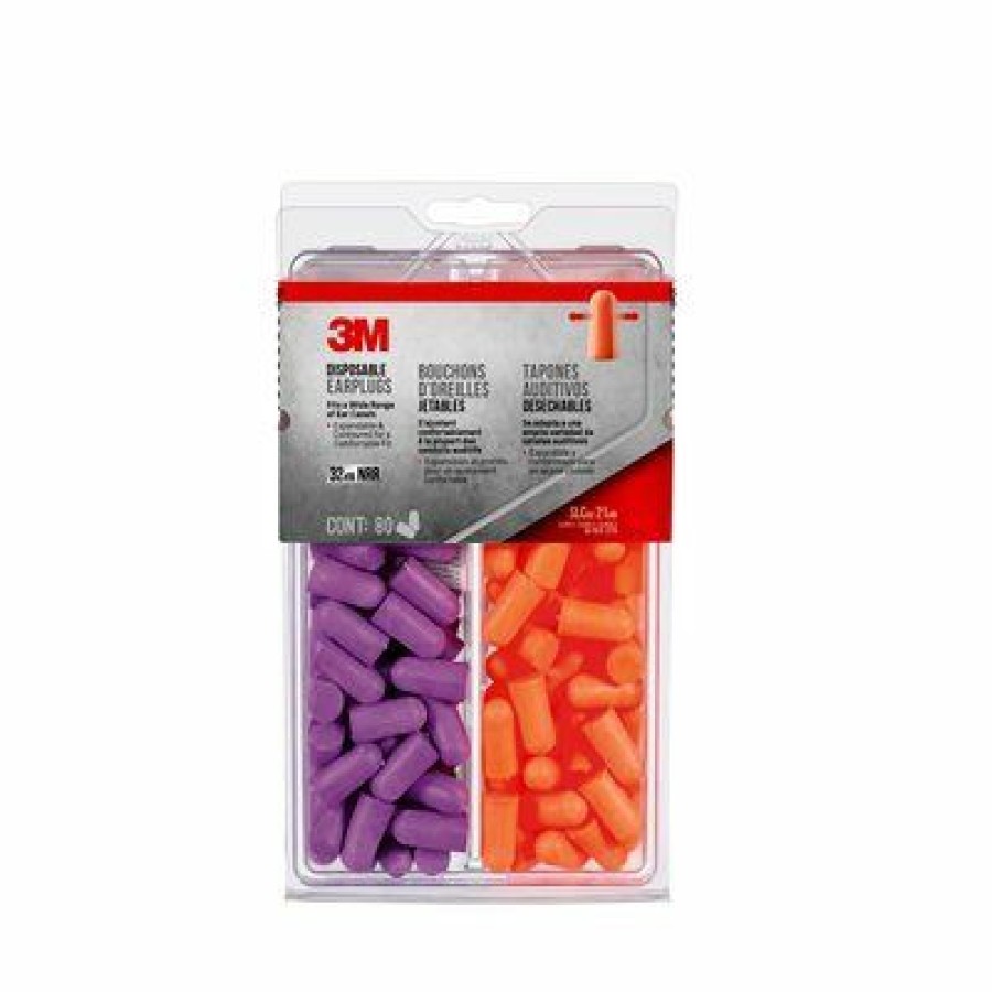 3M Disposable Multi-Color Ear Plugs, 80 Pair | * Clearance