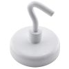 Master Magnetics 1-1/2 Dia. White Enamel Magnetic Hook, 14 Lb. (2-Pack) | * Best