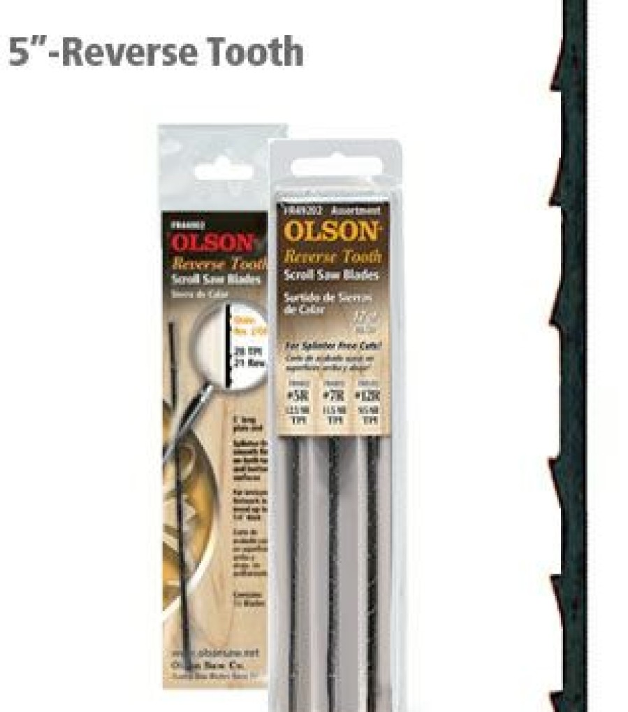 Scroll Saw Blade Reverse Tooth 5In | * Hot