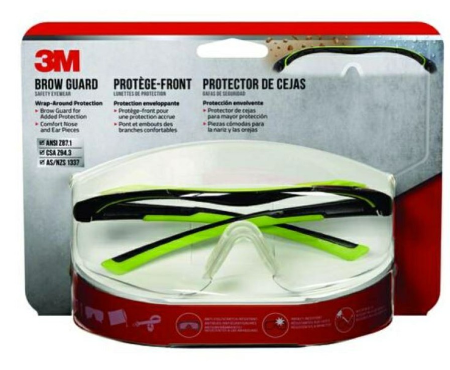 3M Brow Guard Clear Safety Glasses | * Wholesale