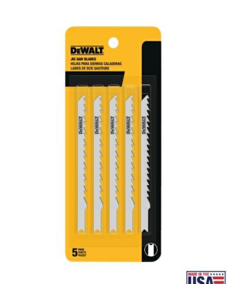 Dewalt Premium 4 In. Wood Cutting Jig Saw Blades 5 Pack | * Wholesale