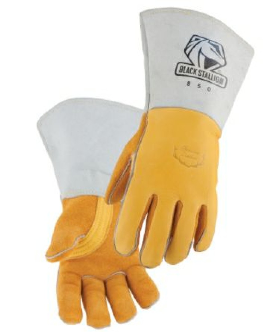 Black Stallion Elkskin Stick Glove With Nomex Lined Back X-Large | * Wholesale