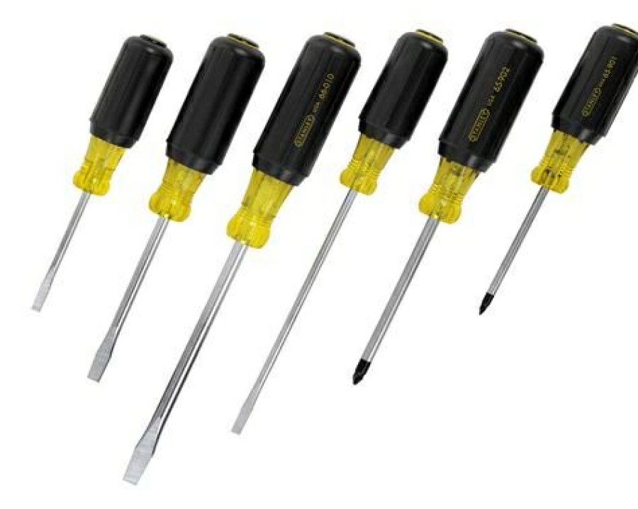 Stanley 6-Piece Vinyl Grip Screwdriver Set | * New